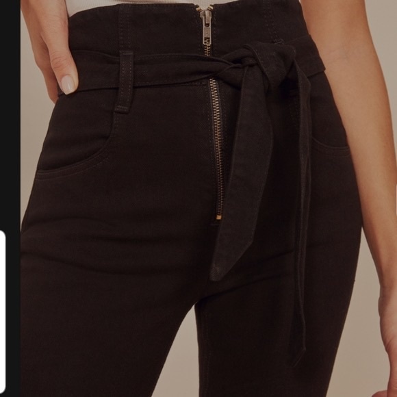 Reformation 27 Yasmin Jeans - Black High-waist Jeans - Picture 3 of 10